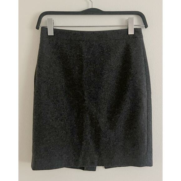 J. Crew The Pencil Skirt Gray Wool Blend Size 4 - Picture 1 of 7